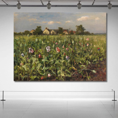 Bluhender Mohn Julius Sergius Klever jsk7 quadro stampato su tela