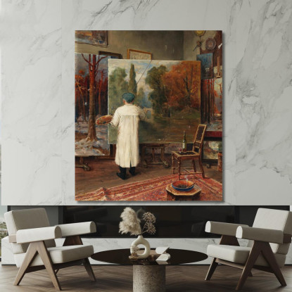 Nel Suo Atelier Julius Sergius Klever jsk12 quadro stampato su tela