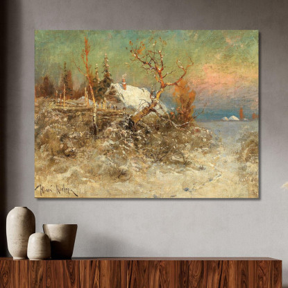Inverno Sulla Costa Baltica Julius Sergius Klever jsk28 quadro stampato su tela