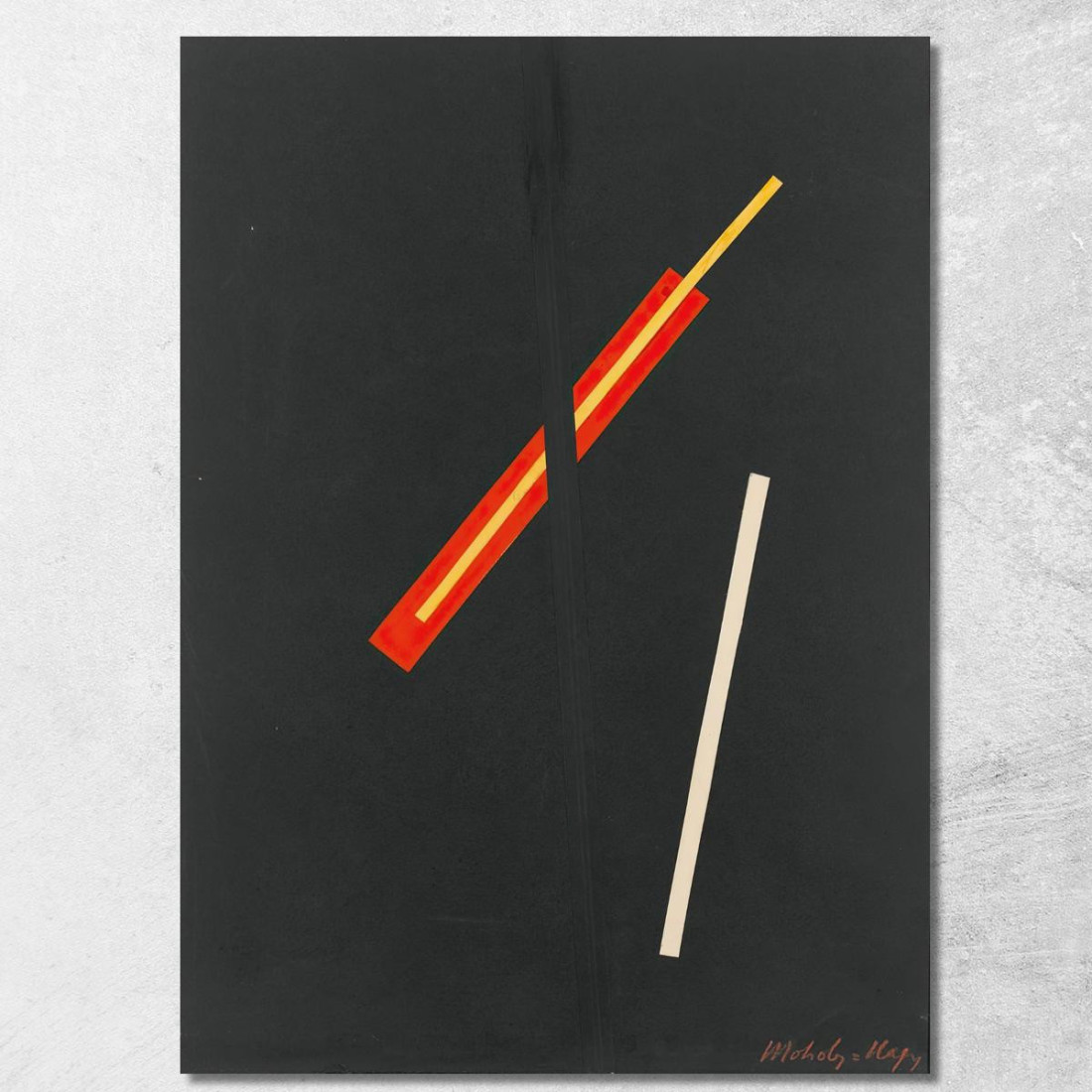 Collage Con Tre Elementi László Moholy-Nagy lmn10 quadro stampato su tela