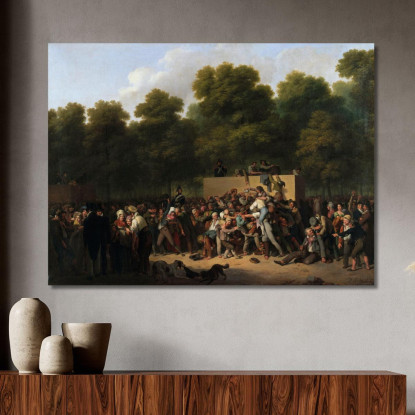 Distribuzione Di Vino E Cibo Agli Champs-Élysées In Occasione Della Festa Del Re Louis Léopold Boilly llb5 quadro stampato su t