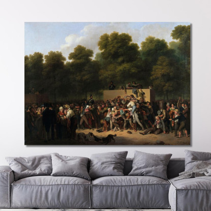 Distribuzione Di Vino E Cibo Agli Champs-Élysées In Occasione Della Festa Del Re Louis Léopold Boilly llb5 quadro stampato su t