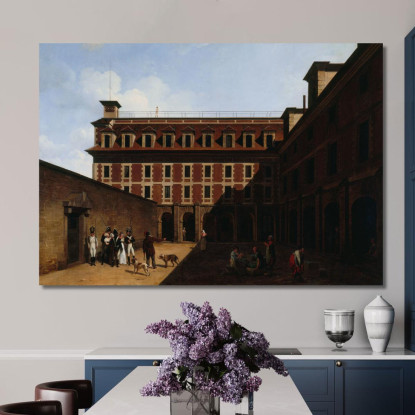 La Prigione Delle Madelonnettes Rue Des Fontaines Louis Léopold Boilly llb11 quadro stampato su tela