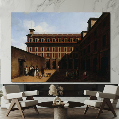 La Prigione Delle Madelonnettes Rue Des Fontaines Louis Léopold Boilly llb11 quadro stampato su tela