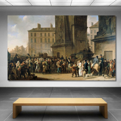I Coscritti Del 1807 Sfilano Davanti Alla Porta Saint-Denis Louis Léopold Boilly llb16 quadro stampato su tela