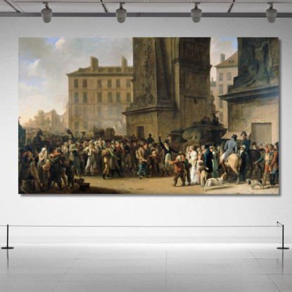 I Coscritti Del 1807 Sfilano Davanti Alla Porta Saint-Denis Louis Léopold Boilly llb16 quadro stampato su tela