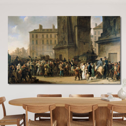I Coscritti Del 1807 Sfilano Davanti Alla Porta Saint-Denis Louis Léopold Boilly llb16 quadro stampato su tela
