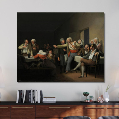 Uomini Che Discutono Louis Léopold Boilly llb19 quadro stampato su tela