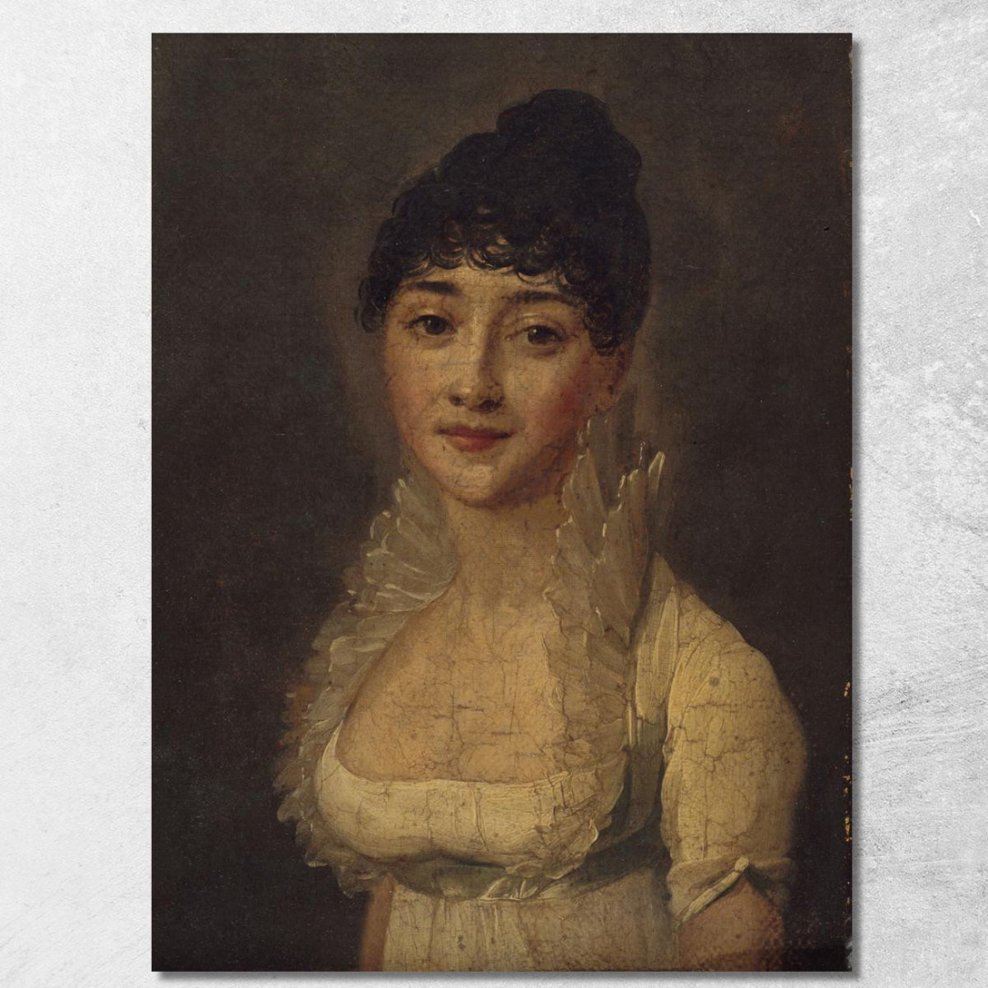 Ritratto Di Una Donna In Abito Bianco Louis Léopold Boilly llb26 quadro stampato su tela