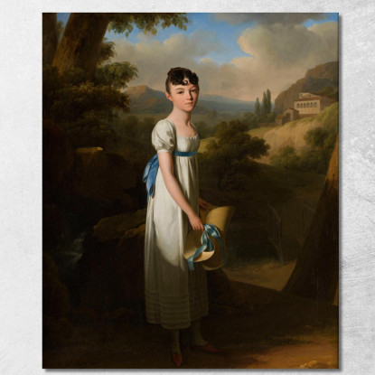 Ritratto Di Mademoiselle Athénaïs D'Albenas Louis Léopold Boilly llb29 quadro stampato su tela