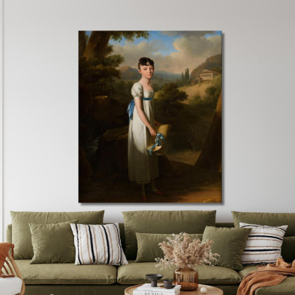 Ritratto Di Mademoiselle Athénaïs D'Albenas Louis Léopold Boilly llb29 quadro stampato su tela