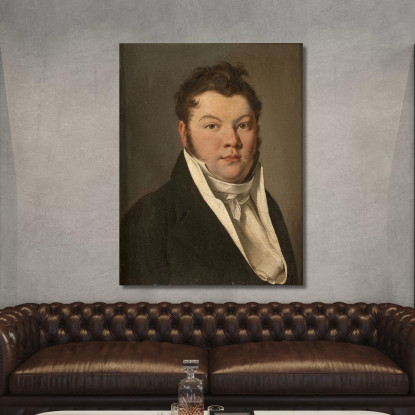 Ritratto Di Un Uomo Con Giacca Nera Louis Léopold Boilly llb33 quadro stampato su tela