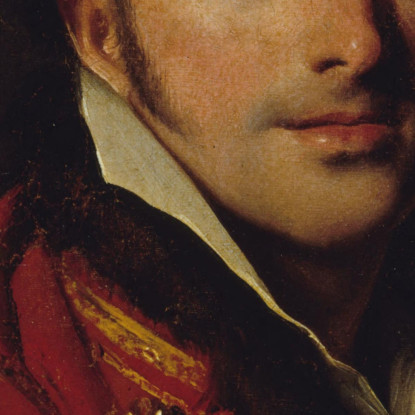 Ritratto Di Un Attore Con Giacca Rossa Bordata Di Pelliccia Louis Léopold Boilly llb35 quadro stampato su tela