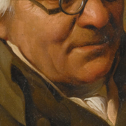 Ritratto Di Un Uomo Dai Capelli Bianchi Mezzo Busto Con Occhiali Louis Léopold Boilly llb40 quadro stampato su tela