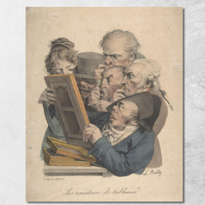 I Conoscitori D'Arte Louis Léopold Boilly llb49 quadro stampato su tela