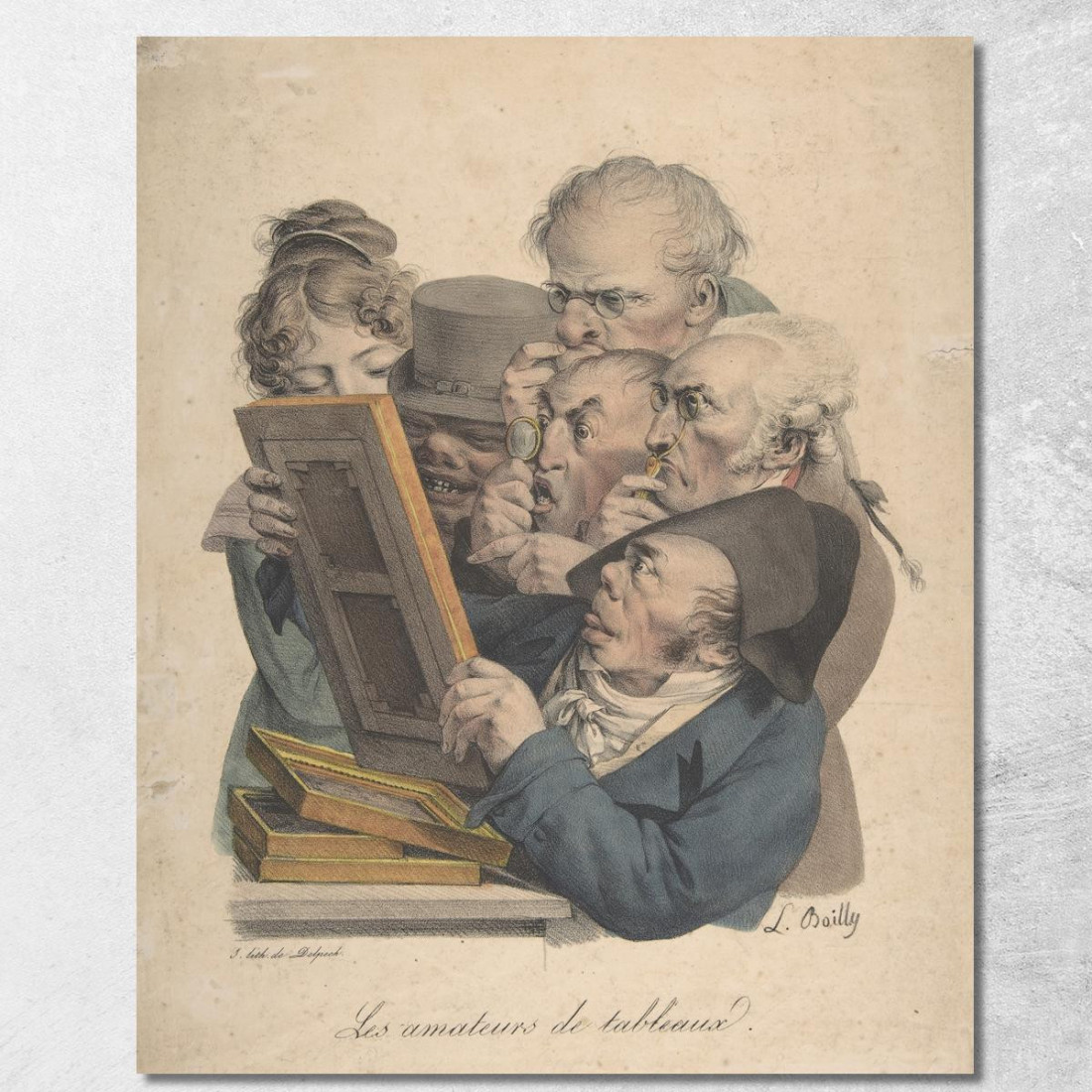I Conoscitori D'Arte Louis Léopold Boilly llb49 quadro stampato su tela