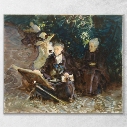 Al Generalife John Singer Sargent jss113 quadro stampato su tela