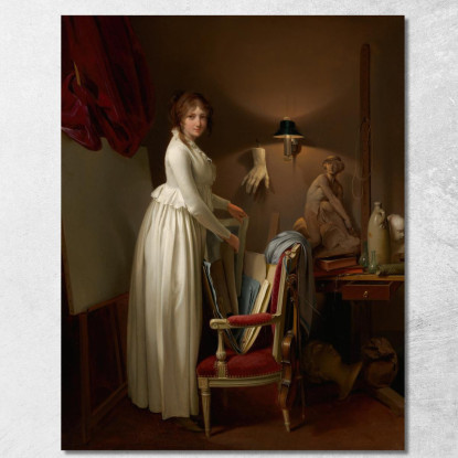 La Moglie Dell'Artista Nel Suo Studio Louis Léopold Boilly llb50 quadro stampato su tela