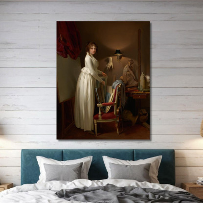 La Moglie Dell'Artista Nel Suo Studio Louis Léopold Boilly llb50 quadro stampato su tela