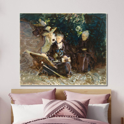Al Generalife John Singer Sargent jss113 quadro stampato su tela