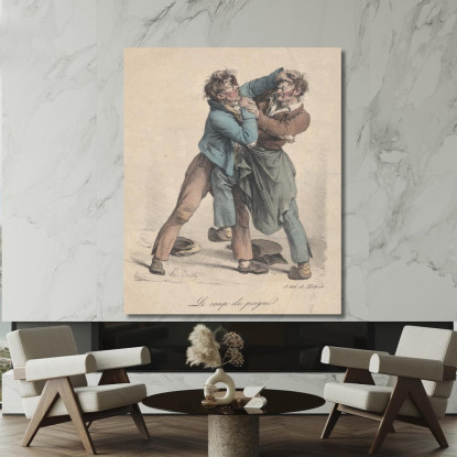 Il Colpo Del Pettine Louis Léopold Boilly llb53 quadro stampato su tela