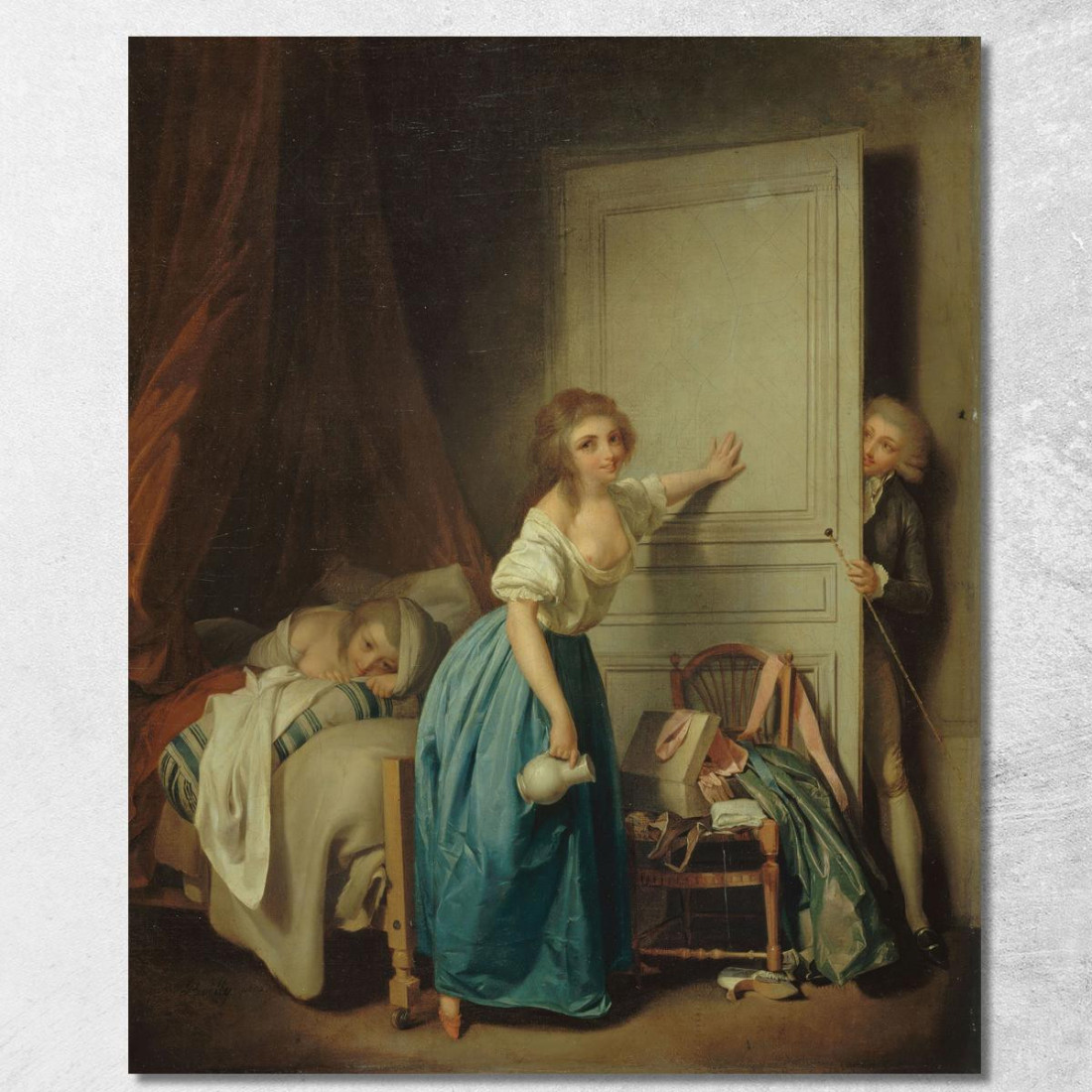 L'Indiscreto Louis Léopold Boilly llb56 quadro stampato su tela