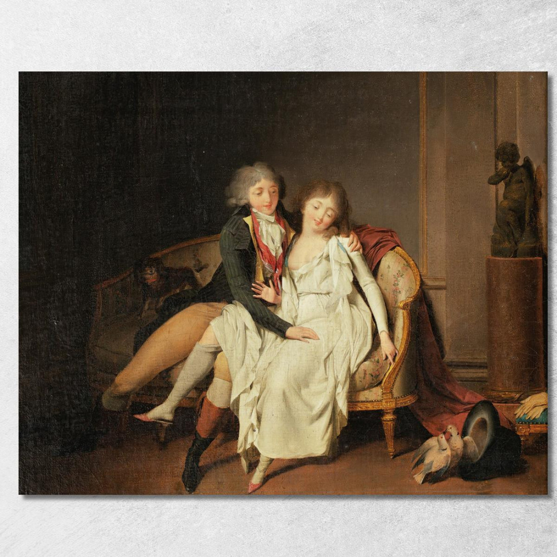 La Lezione Dell'Unione Coniugale Louis Léopold Boilly llb57 quadro stampato su tela