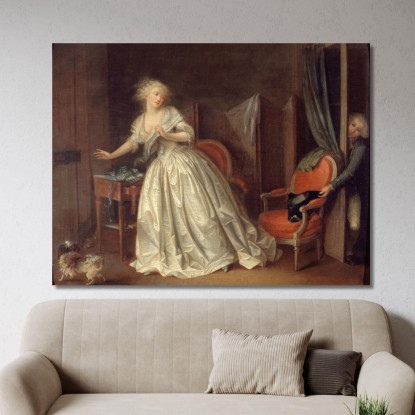 La Partenza Precipitosa Louis Léopold Boilly llb60 quadro stampato su tela