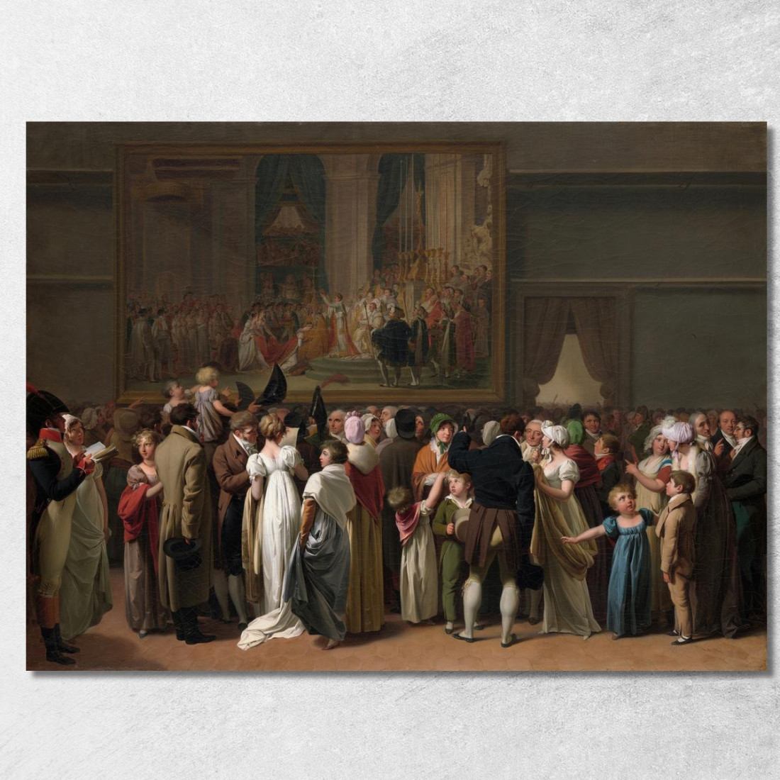 Il Pubblico Che Osserva La "Incoronazione" Di David Al Louvre Louis Léopold Boilly llb62 quadro stampato su tela
