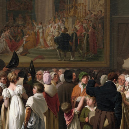 Il Pubblico Che Osserva La "Incoronazione" Di David Al Louvre Louis Léopold Boilly llb62 quadro stampato su tela