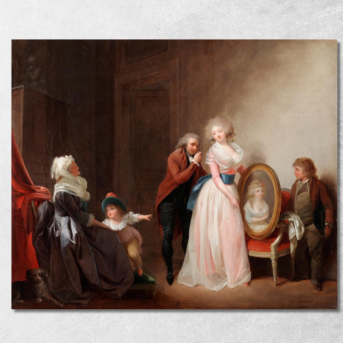Donna Che Mostra Il Suo Ritratto Louis Léopold Boilly llb69 quadro stampato su tela