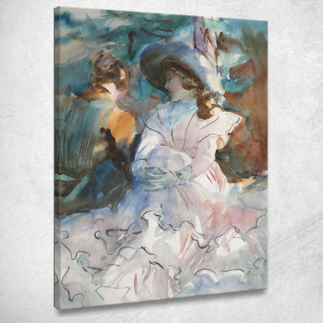 Signore All'Ombra Abriès John Singer Sargent jss124 quadro stampato su tela
