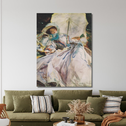 Signora Con Un Parasole John Singer Sargent jss126 quadro stampato su tela