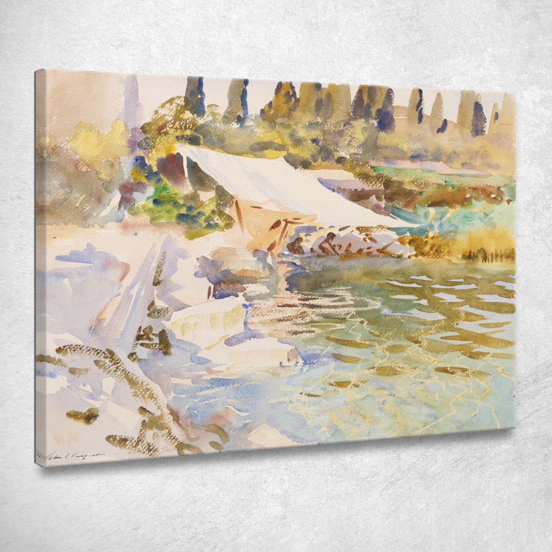 Lago Di Garda John Singer Sargent jss128 quadro stampato su tela