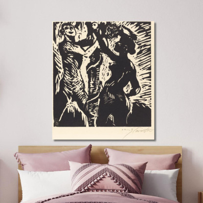 Adam Et Ève - La Chute Lovis Corinth lcr1 tableau impression sur toile