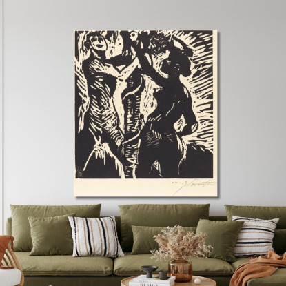 Adam Et Ève - La Chute Lovis Corinth lcr1 tableau impression sur toile