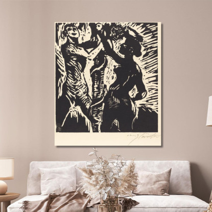 Adam Et Ève - La Chute Lovis Corinth lcr1 tableau impression sur toile