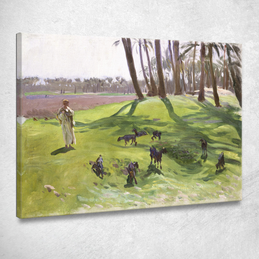 Paesaggio Con Capraio John Singer Sargent jss130 quadro stampato su tela