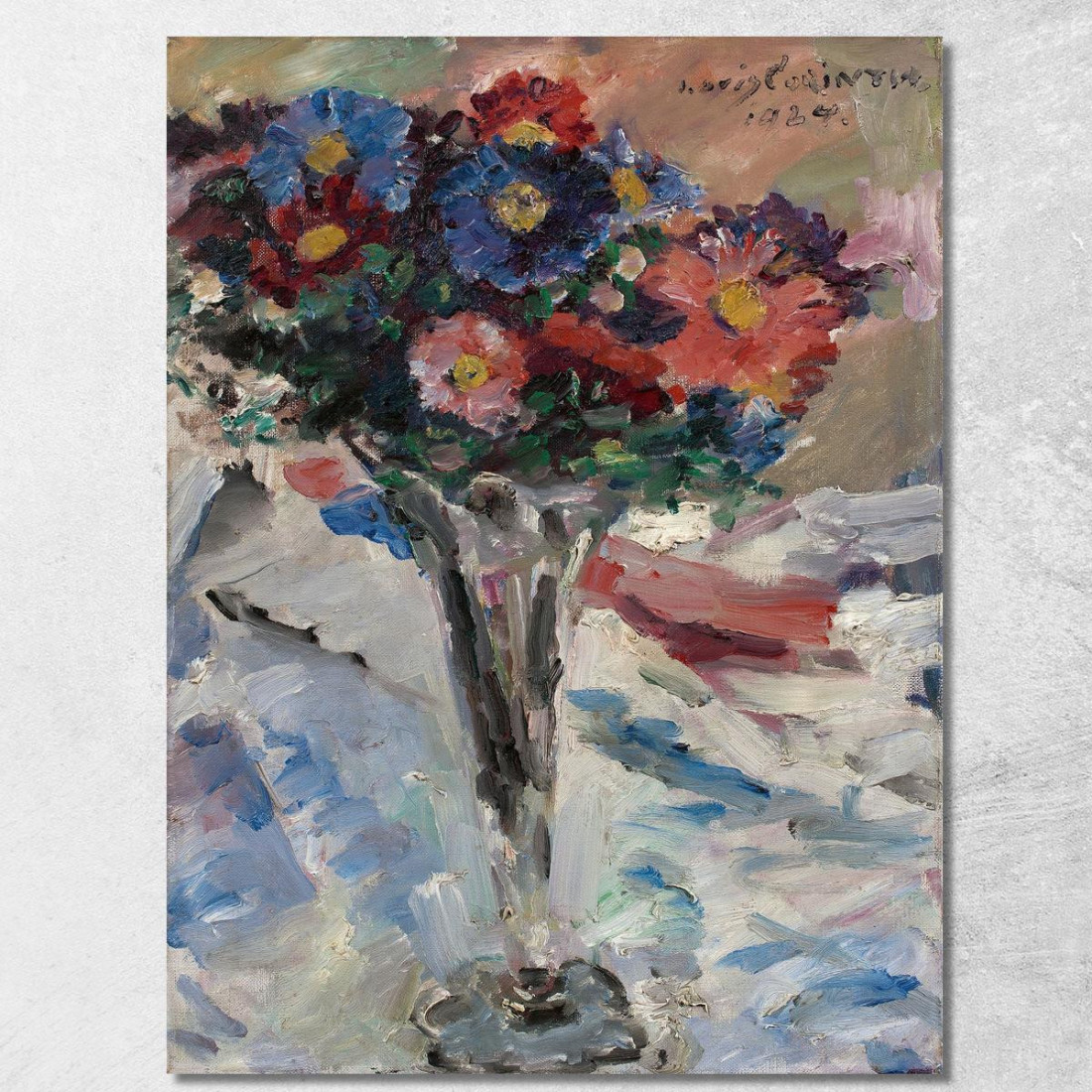 Asters Dans Un Verre Calice Lovis Corinth lcr3 tableau impression sur toile