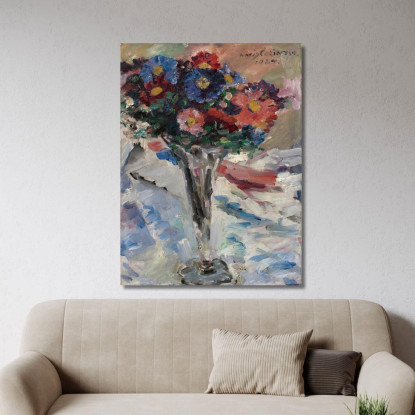Asters Dans Un Verre Calice Lovis Corinth lcr3 tableau impression sur toile