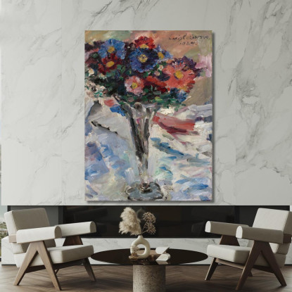 Asters Dans Un Verre Calice Lovis Corinth lcr3 tableau impression sur toile