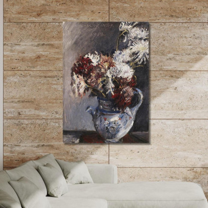 Chrysanthèmes Dans Une Cruche Lovis Corinth lcr9 tableau impression sur toile