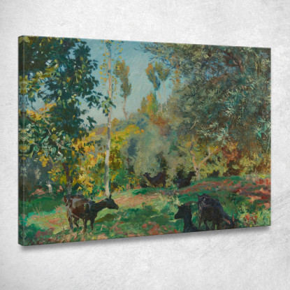 Paesaggio Con Capre John Singer Sargent jss131 quadro stampato su tela