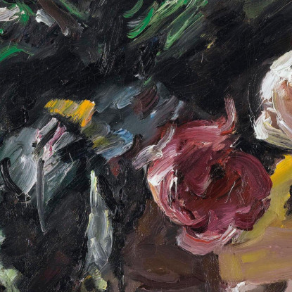 Chrysanthèmes Et Roses Dans Une Cruche Lovis Corinth lcr10 tableau impression sur toile