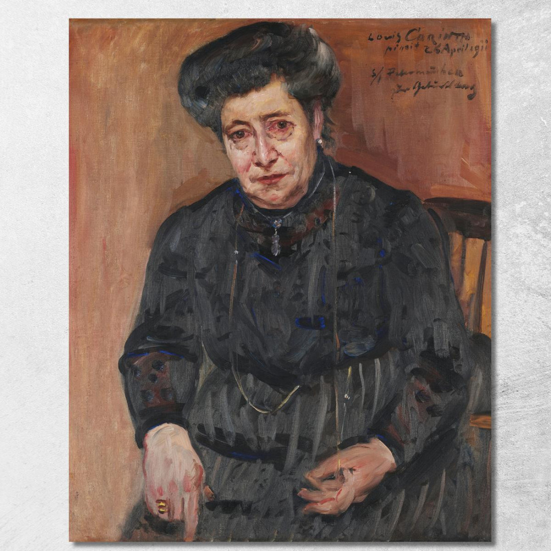 Portrait De Dame - Portrait De La Belle-Mère De L'Artiste Lovis Corinth lcr12 tableau impression sur toile