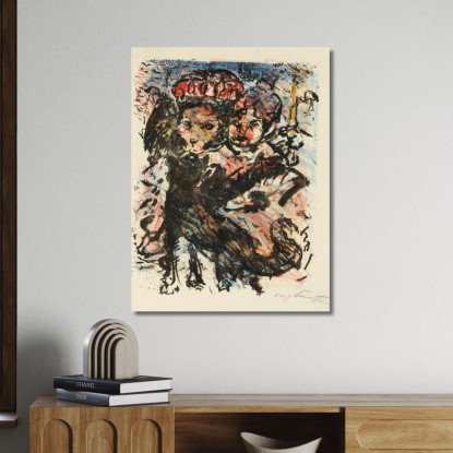 Le Lion Noble Avec Sa Compagne Et Le Loup Isegrim Lovis Corinth lcr17 tableau impression sur toile