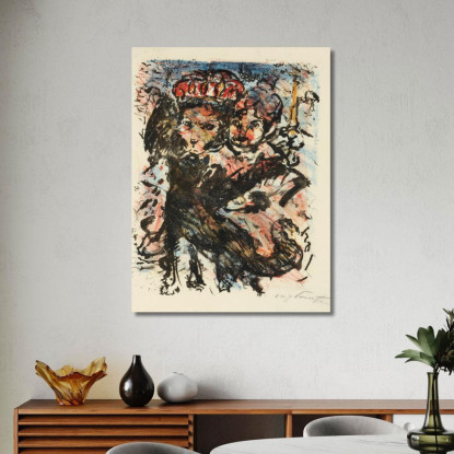 Le Lion Noble Avec Sa Compagne Et Le Loup Isegrim Lovis Corinth lcr17 tableau impression sur toile