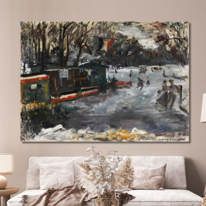 Patinoire Dans Le Tiergarten De Berlin Lovis Corinth lcr27 tableau impression sur toile