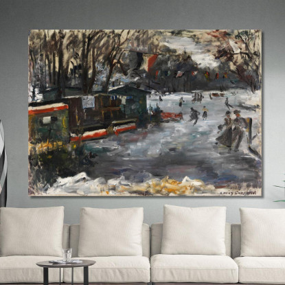 Patinoire Dans Le Tiergarten De Berlin Lovis Corinth lcr27 tableau impression sur toile