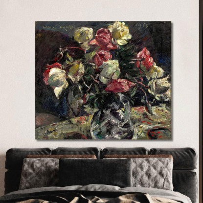 Roses Claires 2 Lovis Corinth lcr41 tableau impression sur toile